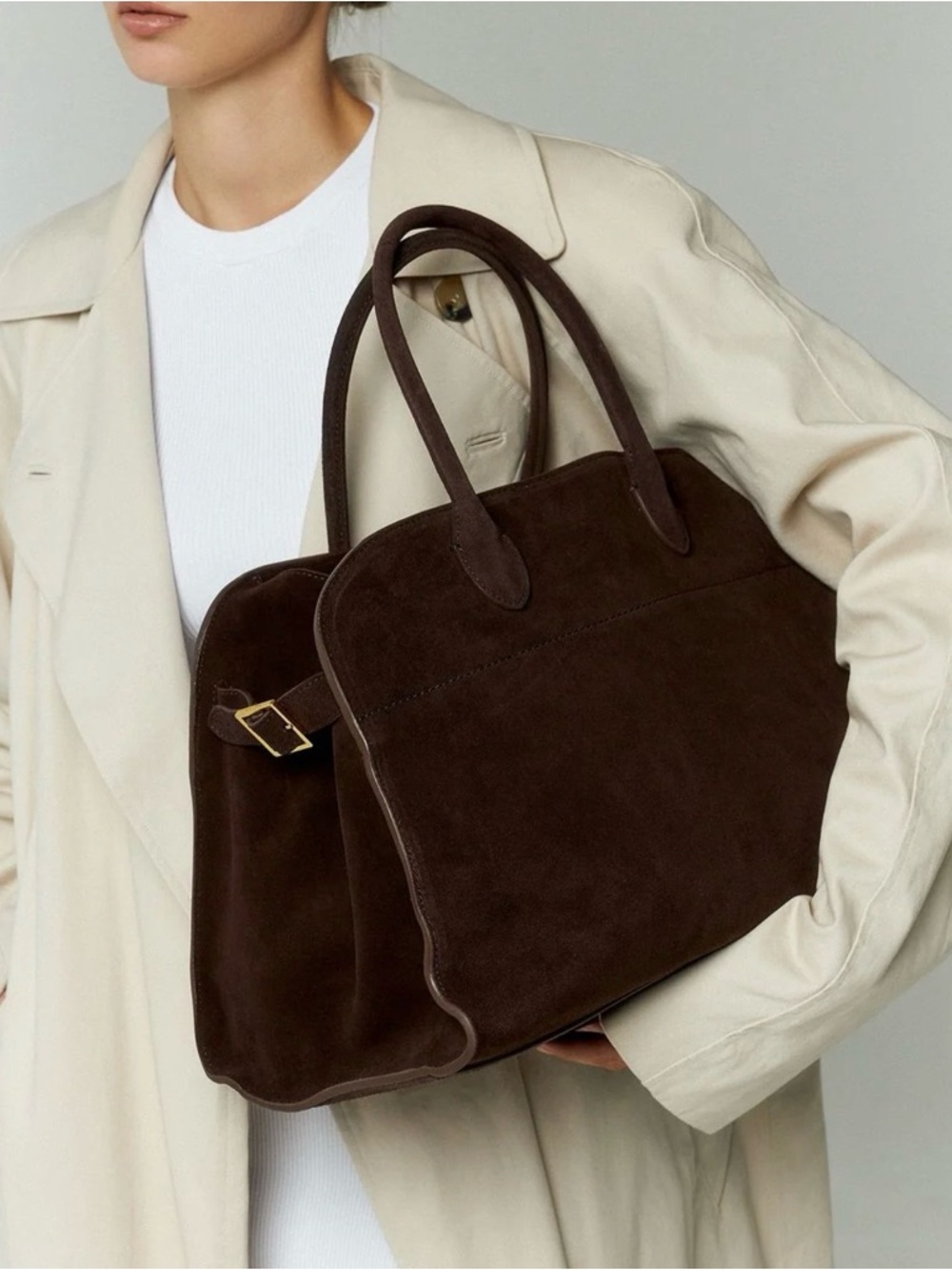 Modavo Structured Vegan Suede Tote Bag
